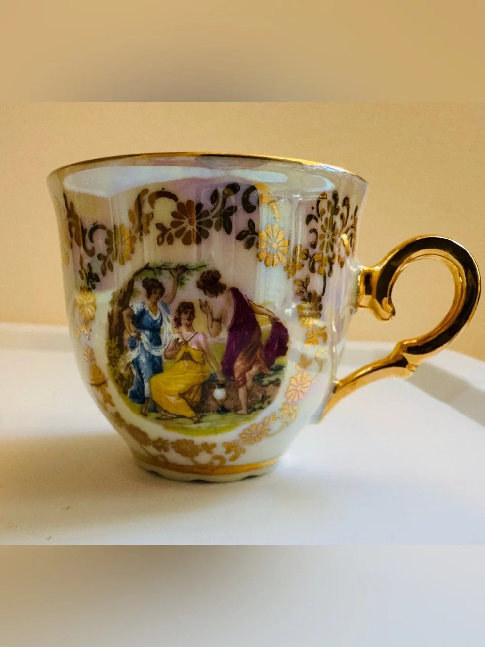 Vintage Czech Republic Madonna Bohemian Porcelain Teacup and Saucer Set
